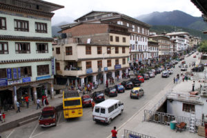 Heart of Thimphy, the capital city of Bhutan